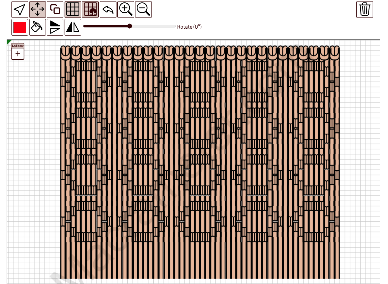 Geometric macrame backdrop pattern